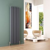 (H75) 1600x470mm Aluminium Anthracite Vertical Radiator RRP £224.99 Made from Aluminium Up to a