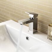 (Y211) Canim Cloakroom Tap. Chrome plated solid brass with chrome effect bracket Deck mounted