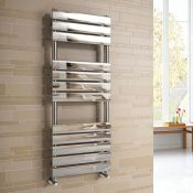 (H6) 1200x450mm Chrome Flat Panel Ladder Towel Radiator RRP £360.99_x00D_We love this because the