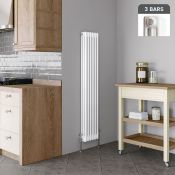 (H141) 1500x290mm White Triple Panel Vertical Colosseum Traditional Radiator RRP £315.99 Low
