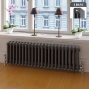 (Y10) 300x1008mm Anthracite Triple Panel Horizontal Colosseum Traditional Radiator. RRP £474.99. For