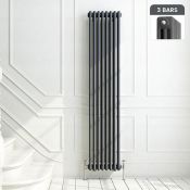 (Y68) 1800x380mm Anthracite Triple Panel Vertical Colosseum Traditional Radiator. RRP £599.98. We