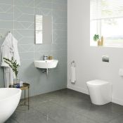 (Y117) Contemporary Curved Wall Mounted Basin. We love this because it is a great alternative to a