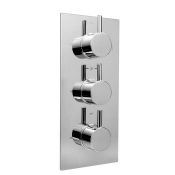 (H65) Round Three Way Concealed Valve RRP £299.99 Chrome plated solid brass Built in anti-scalding