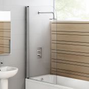 (Y193) 800mm - 4mm - Straight Bath Screen. RRP £124.99. A great addition to your shower bath 4mm
