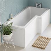 (Y226) 1700x850mm Right Hand L-Shaped Bath. RRP £399.99. COMES WITH SIDE PANEL. Constructed from