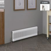 (Y170) 300x1165mm White Double Panel Horizontal Colosseum Traditional Radiator. RRP £319.99. Low