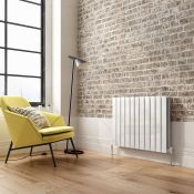 (Y221) 600x830mm Gloss White Double Flat Panel Horizontal Radiator. RRP £574.99. Made with high