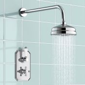 (G99) Traditional Concealed Thermostatic Shower & Medium Head. Enjoy the minimalistic aesthetic of a