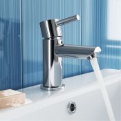 (Y26) Gladstone II Cloakroom Basin Mixer Tap. Chrome plated solid brass 26mm mixer cartridge Minimum