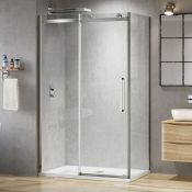 (Y16) 1000x760mm - 8mm - Designer Frameless EasyClean Sliding Door Shower Enclosure. RRP £624.99.