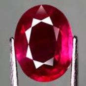 5.07 Ct. Natural Ruby Oval Facet Pinkish Red Mozambique certificate IGL. Natural stone. Glass filled