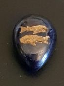 17.82 Ct natural sapphire cabochon zodiac certificate IGL. Natural stone.