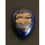 17.82 Ct natural sapphire cabochon zodiac certificate IGL. Natural stone.