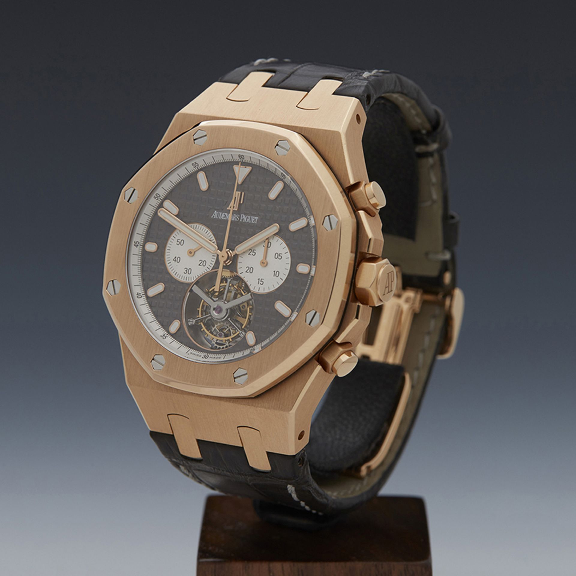 Audemars Piguet Royal Oak XL Tourbillon Chronograph 44mm 18K Rose Gold - 25977.OR.OO.D005.CR.01 - Image 3 of 9