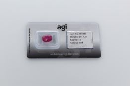 AGI Capsulated Red Ruby, Weight- 4.61 Carat