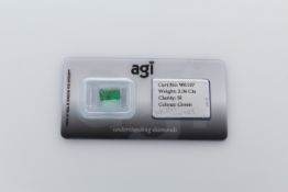 AGI Capsulated Green Emerald, Weight- 2.36 Carat