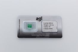 AGI Capsulated Green Emerald, Weight- 2.20 Carat