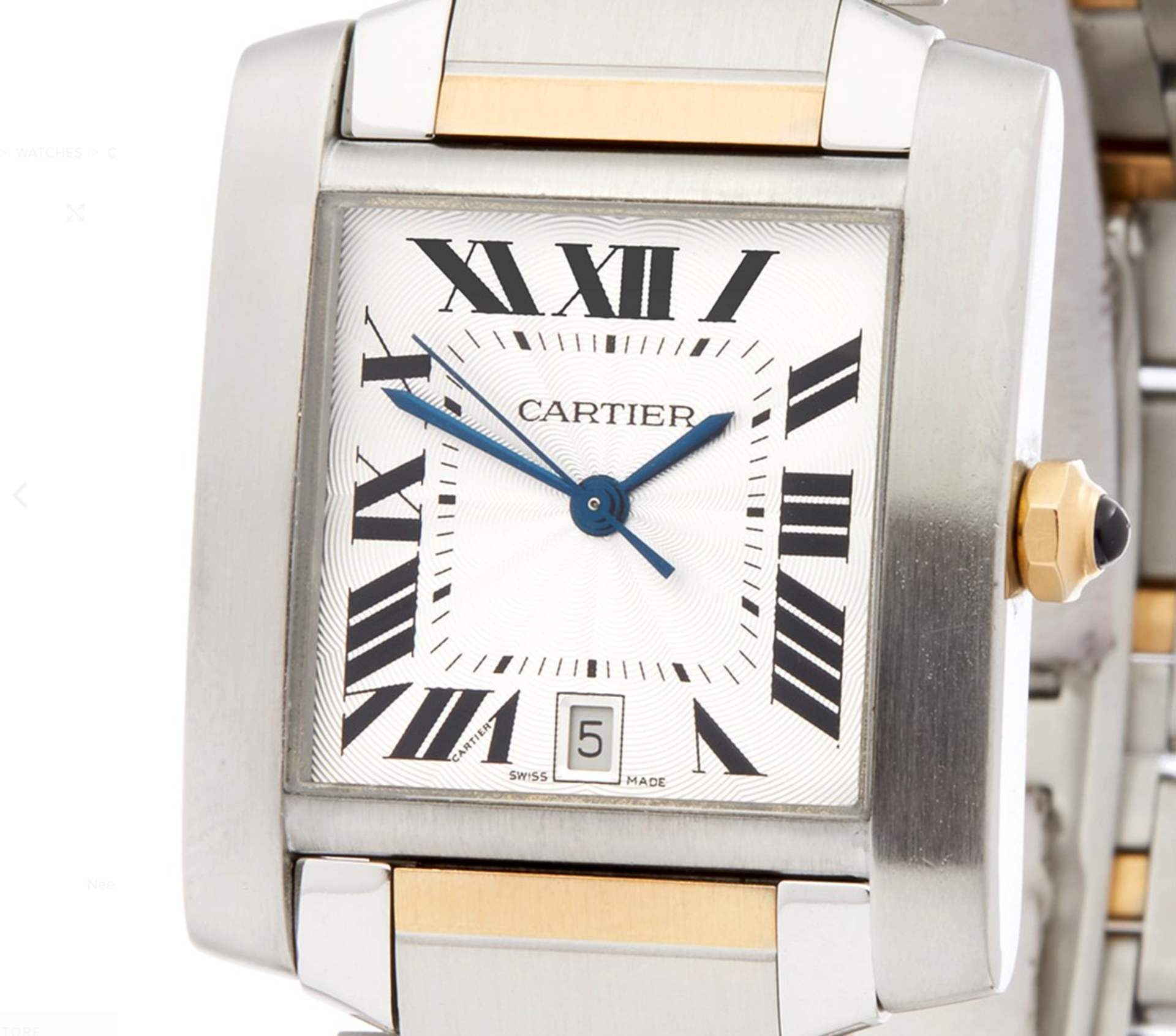 Cartier Tank Francaise Stainless Steel & 18K Yellow Gold - W51005Q4