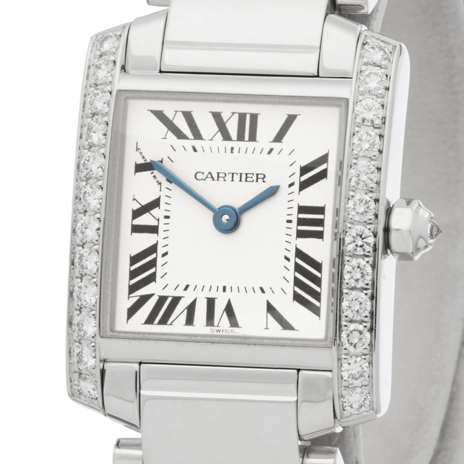 Cartier Tank Francaise Diamond 18K White Gold - WE1002S3