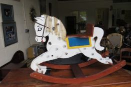 Antique Wooden Rocking Horse
