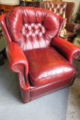 Vintage Oxblood Chesterfield Leather Armchair