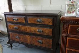 No reserve: Antique Walnut & Burr Chest Of Drawers
