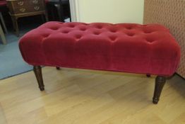 Fabric Chesterfield Style Foot Stool