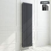 (M79) 1800x468mm Anthracite Triple Panel Vertical Colosseum Traditional Radiator. RRP £599.99.