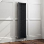 (S71) 1500x380mm Anthracite Triple Panel Vertical Colosseum Traditional Radiator RRP £499.99 Low