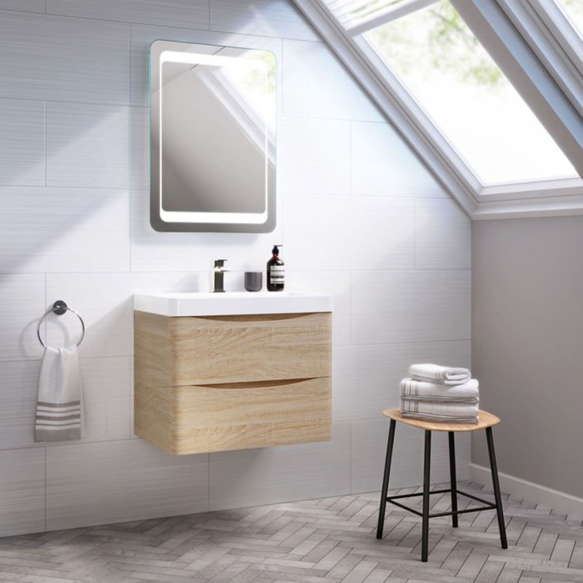 (Y29) 700x500mm Quasar Illuminated LED Mirror. RRP £349.99. Energy efficient LED lighting with - Image 7 of 10