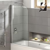 (M27) 800mm - 6mm - EasyClean Straight Bath Screen. RRP £224.99. 6mm Tempered Saftey Glass