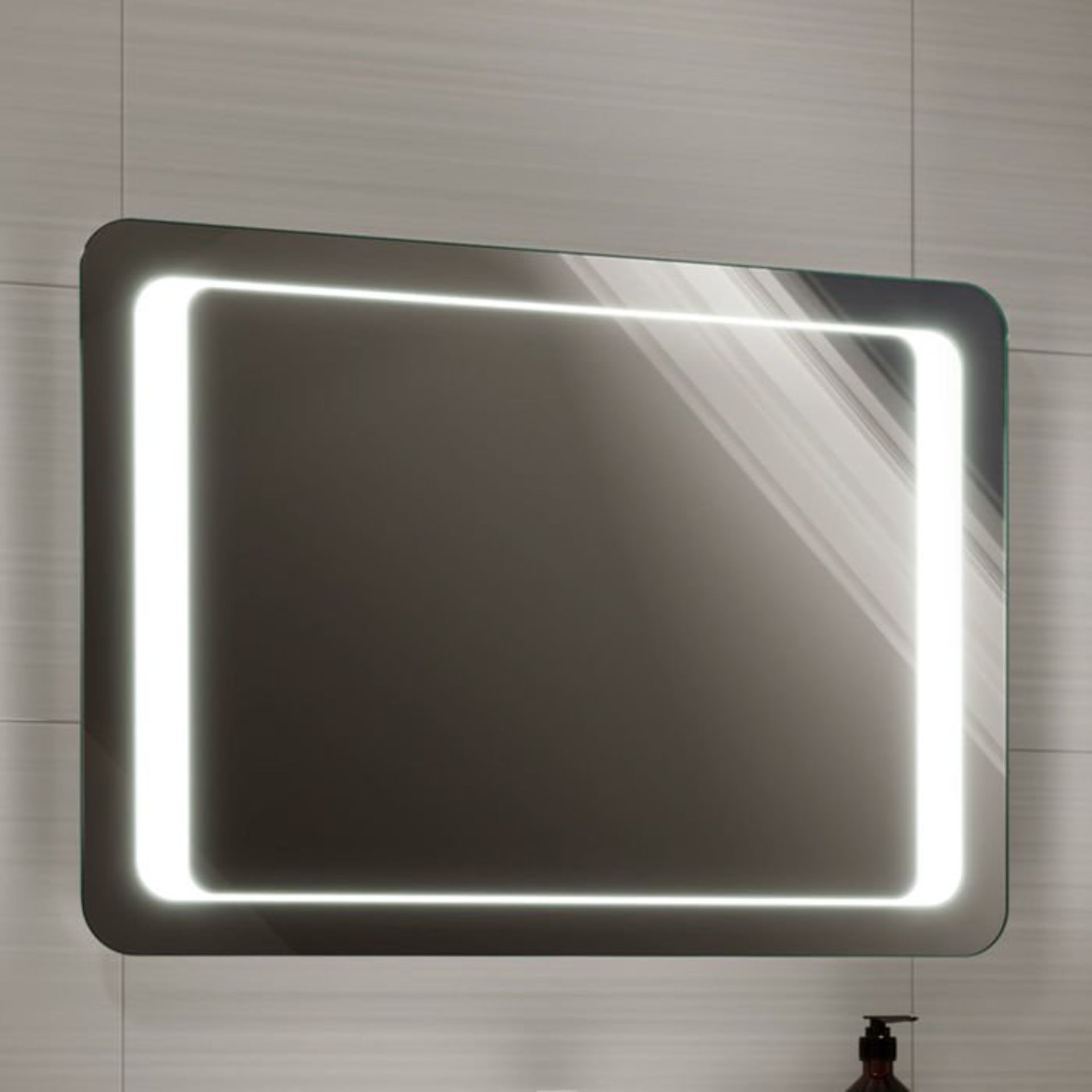 (Y29) 700x500mm Quasar Illuminated LED Mirror. RRP £349.99. Energy efficient LED lighting with