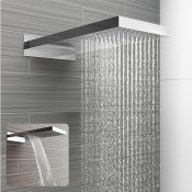(M15) Stainless Steel 230x500mm Waterfall Shower Head. RRP £374.98. Dual function waterfall and