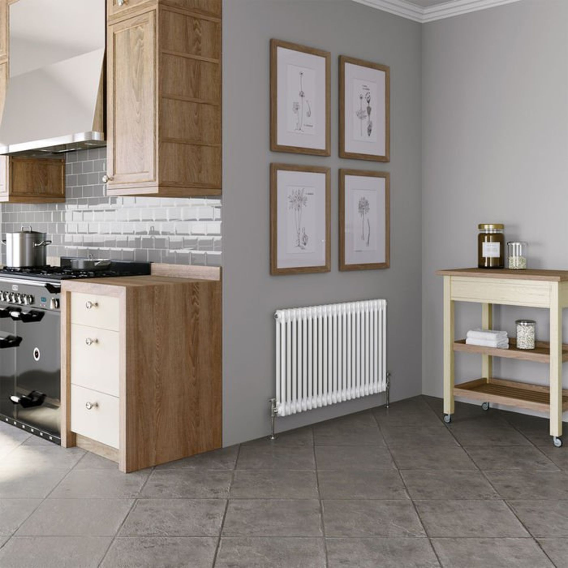 (M12) 600x1008mm White Double Panel Horizontal Colosseum Traditional Radiator. RRP £319.99. Low - Image 3 of 5