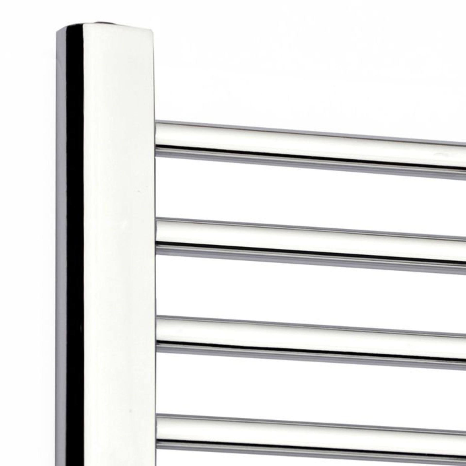 (M36) 800x600mm - 20mm Tubes - Chrome Heated Straight Rail Ladder Towel Radiator. Low carbon steel - Image 4 of 4