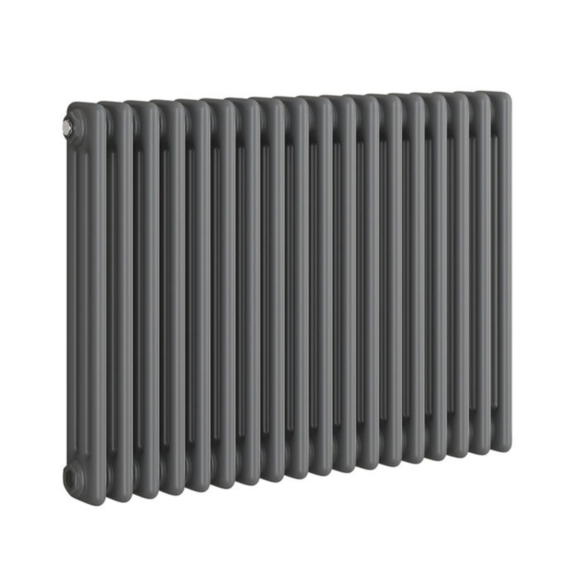 (M13) 600x821mm Anthracite Triple Panel Horizontal Colosseum Traditional Radiator.RRP £449.99. - Image 6 of 6