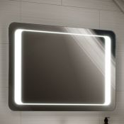 (M159) 800x600mm Quasar Illuminated LED Mirror. RRP £349.99. Energy efficient LED lighting with IP44