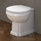 (M134) Victoria II Traditional Back To Wall Toilet - White Seat. RRP £324.99. Traditional features