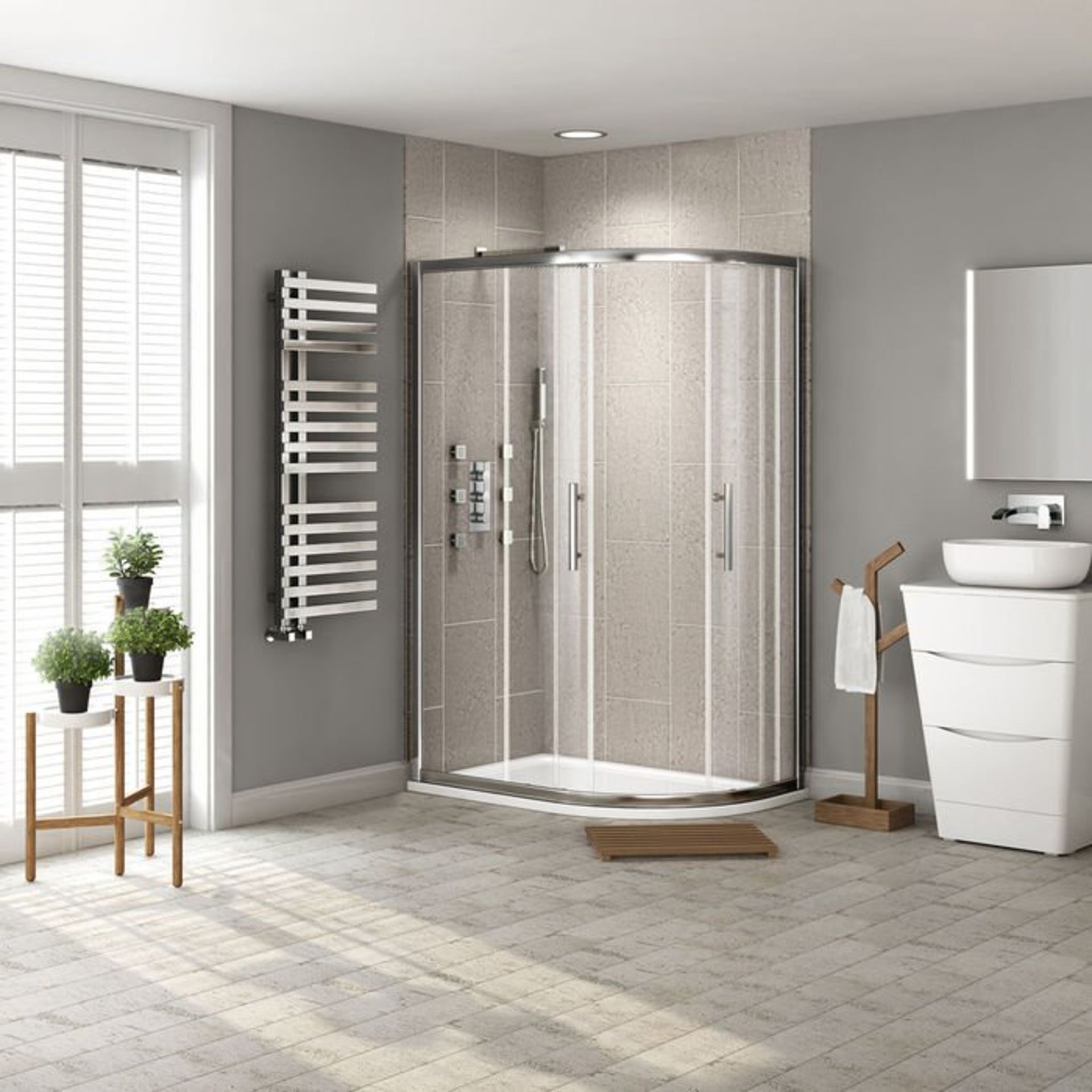 (M30) 800x1000mm - 8mm - Premium EasyClean Offset Quadrant Shower Enclosure - Reversible. RRP £399. - Image 3 of 6