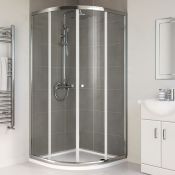 (M91) 900x900mm - Elements Quadrant Shower Enclosure. 4mm Safety Glass Fully waterproof tested