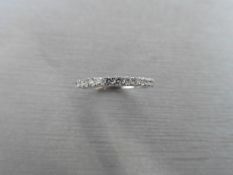 0.35ct diamond eternity style band ring set in 9ct. 13 brilliant cut diamonds, I colour si3 clarity.