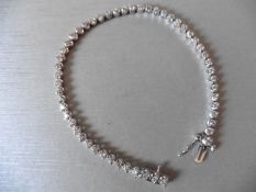 3.75ct diamond tennis bracelet with 54 brilliant cut diamonds, I colour and Si2 clarity, weighing