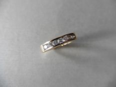 0.35ct 9ct yellow gold diamond eternity style ring set with small brilliant cut diamonds, H colour