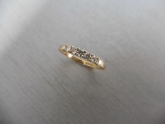 0.42ct diamond 7 stone band ring. Brilliant cut diamonds, H/i colour si3 clarity weighing 0.42ct.