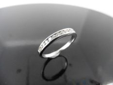 0.15ct diamond eternity ring set in 9ct white gold. Channel setting, H,I colour, Si2 clarity. Ring