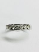 0.70ct diamond eternity style band ring. Set with 7 brilliant cut diamonds, I, si3 clarity.