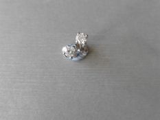 0.25ct diamond solitaire stud earrings set in platinum 950. Brilliant cut diamonds I colour, si2