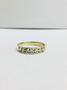 0.70ct diamond eternity style band ring. Set with 7 brilliant cut diamonds, I, si3 clarity.