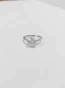 3.01ct brilliant cut natural diamond,is clarity I colour(clarity enhanced) ,platinum 6 claw